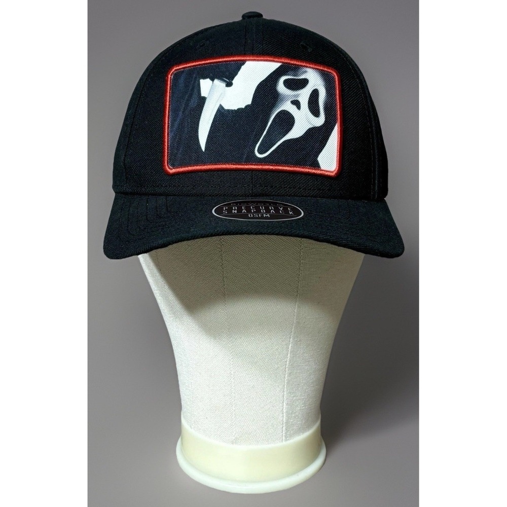 Ghostface Scream Baseball Cap/Hat. SnapBack Black OSFM.